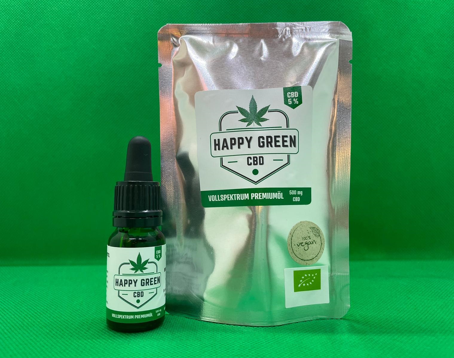 Happy Green CBD Öl Vollspektrum 5% - 10ml