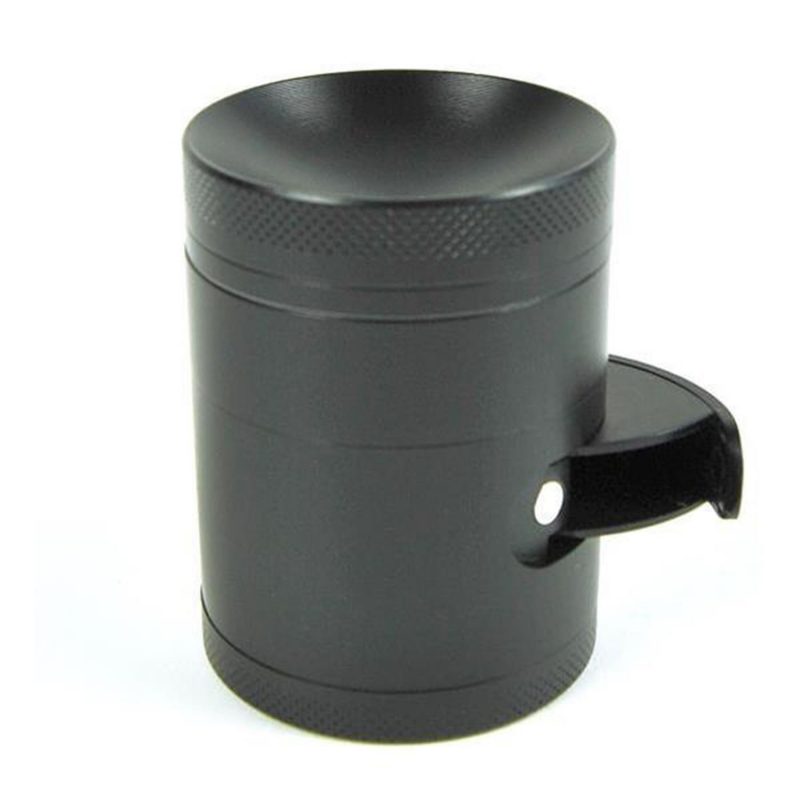 Grinder Metall mit Portionierer (Zerkleinerer für Kräuter & Tabak) "Schwarz-Matt"
